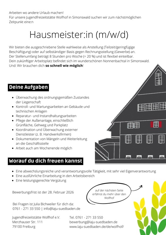 Ausschreibung Wolfhof Ausschreibung Wolfhof